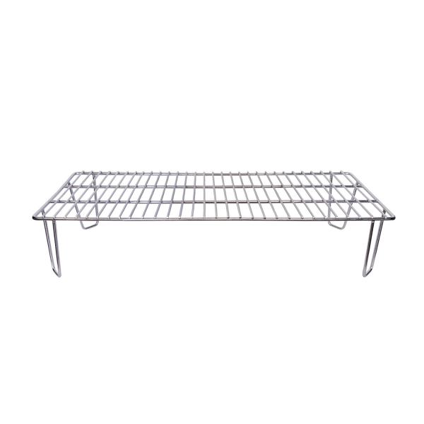 Upper rack accessory for Green Mountain Grills, featuring a stainless steel design, suitable for enhancing grilling capacity and efficiency.