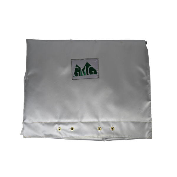Light grey thermal blanket for DB Choice grill with GMG logo, designed for outdoor protection and insulation.